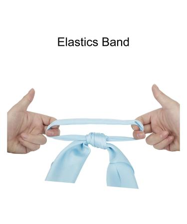 10 Pack Colorful Satin Hair Bows Scrunchies - Elastic Hair Ties Ponytail Headbands for Women - Buy Online on GoSupps.com