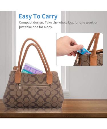 7 Day Weekly Pill Organizer 3 Times a Day - Non-BPA Food Grade Plastic - Lightweight & Travel Friendly - Ideal for Supplements, Vitamins & Medications - Buy Online on GoSupps.com