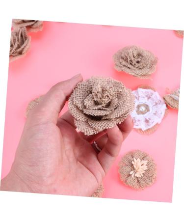NUOBESTY 20pcs Burlap Hibiscus Flowers Ribbon Hair Bows DIY Craft Making Accessories Roses Manual B5 As Shown Size 1 - Buy Online on GoSupps.com