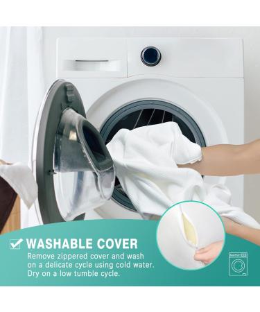 Leg Elevation Pillow with Cooling Gel Memory Foam | Post Surgery & Pregnancy Support | Relieves Knee, Hip, Lower Back Pain - White & Grey - Buy Online on GoSupps.com