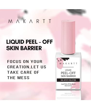 Makartt Latex Nail Polish Barrier - 15ml White Peel Off Liquid Cuticle Protector - Buy Online on GoSupps.com