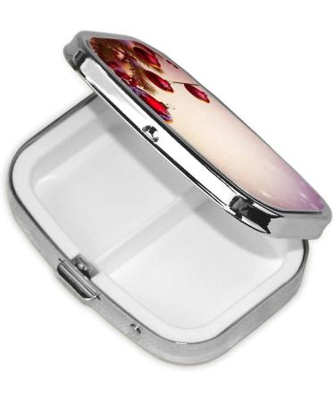 Merry Christmas Printed Square Pill Box | Portable Travel Medicine Organizer | International Shipping Available - Buy Online on GoSupps.com