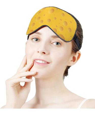 Buy Yellow Cheese Sleep Mask for Women - Adjustable Eye Shades with Elastic Strap for Better Sleep - Buy Online on GoSupps.com