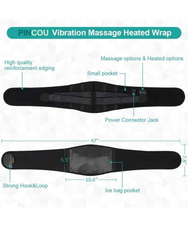 Buy USB Heating Massage Belt for Back & Belly Pain Relief | Electric Heating Pad for Sciatica & Waist Discomfort - Buy Online on GoSupps.com