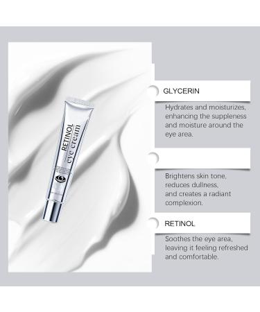 ZHJZGS Retinol Eye Cream 20 g moisturizing eye care for adults soothes dryness firms firms and smoothes the skin of the eyes reduces fine lines 2 pieces - Buy Online on GoSupps.com