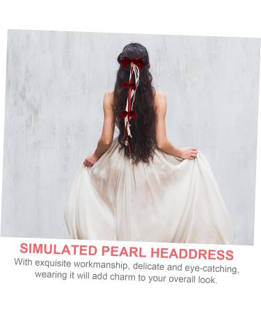 FRCOLOR 3 Sets Headgear Bowknot Design Headdress Headbands Vintage Hair Clips Pearl Hair Clips Womens Headband Wedding Hair Clips Pearl Wedding Hair Accessories Tiara Imitation Pearls - Buy Online on GoSupps.com