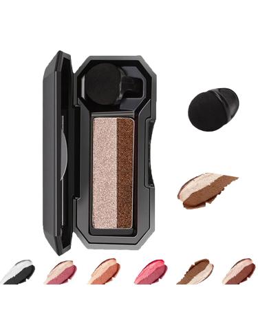 Two-color glitter eye shadow, new two-color eye shadow palette, waterproof eye shadow, wear-resistant two-color eye shadow, smooth texture (2#)