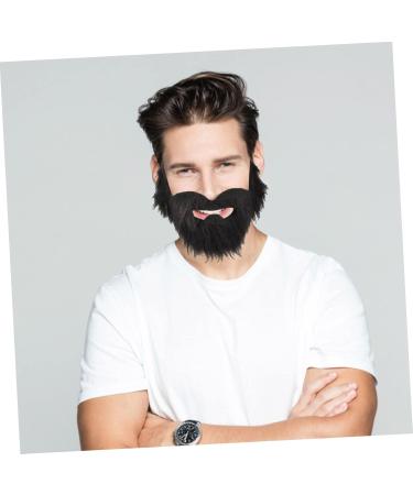 2pcs Fake Beard Party Supplies for Adults Halloween Decor Prom Decor Old Man Stick-on Mustache Fake Beard Costume Halloween - Buy Online on GoSupps.com