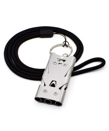makstore 150dB LOUD whistle stainless steel whistle emergency signal whistle in silver 58x27mm - Buy Online on GoSupps.com