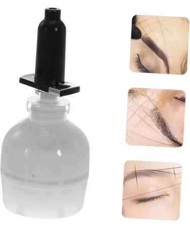 Housoutil Eyebrow Line String Ink Line Box Ink Line Ruler Brows Makeup Vial Eyebrow Drawing Draw a Line Auxiliary Tool 6.5x2.6cm White - Buy Online on GoSupps.com