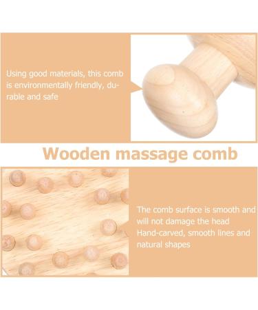 Sewoart Wooden Wide Tooth Massage Comb - Natural Beech Scalp Brush & Head Massage Device for At-Home Relaxation - Buy Online on GoSupps.com