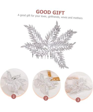 Beaupretty Comb bridal comb bridal headpieces for wedding leaves hair comb winter wedding decor Snowflake women hair Bridal Hair rhinestone floral hair clip bride Hair up crystal Wedding - Buy Online on GoSupps.com