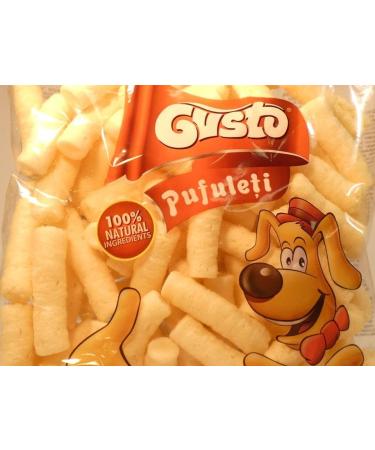 Gusto Pufuleti 45g Salty Plain Corn Puffs Romanian Corn Snack Delicious Salted Corn Flips (Gusto Pufuleti 45g 10 Pack) Gusto Pufuleti 45g 45.00 g (Pack of 10) - Buy Online on GoSupps.com
