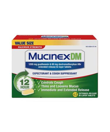 Mucinex DM 12 Hr Max Strength Expectorant & Cough Suppressant Tablets 42ct Hunter Jack oil 34