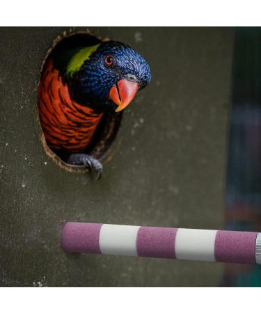 Parrot Perch 15CM Pink&White Color Bird Perch Stand Birdcage Scrub Stand Bar for Bird Parrot Budgies Parakeet Cockatiels Conure Lovebird Cage Paw Grinding Toy pink 15cm - Buy Online on GoSupps.com