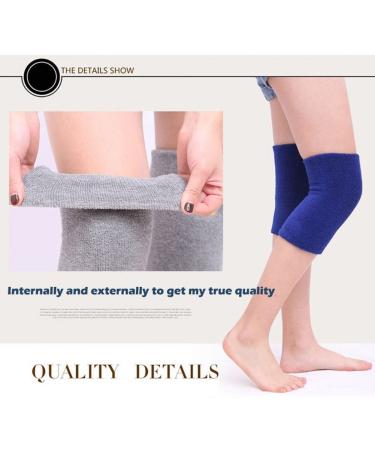 Buy Cotton Non-Slip Knee Pads | Soft Absorbent Support Brace for Men & Women | Perfect for Running Gym Yoga & Dance - 1 Pair (Blue - Buy Online on GoSupps.com