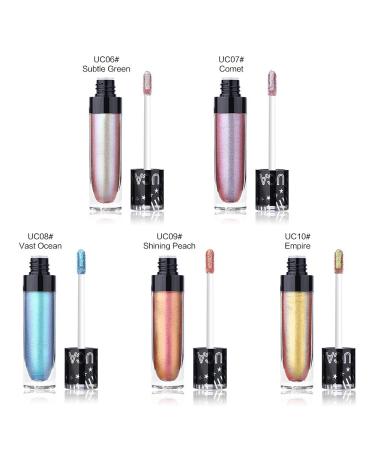 UCANBE 5 Colors Sparkle Liquid Eyeshadow Makeup Set - Long Lasting Metallic Glitter Eyeliner Set - Buy Online on GoSupps.com