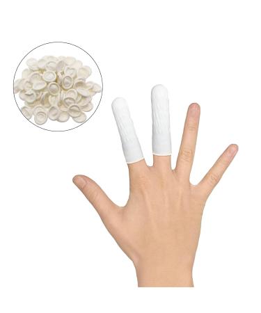 EUROPAPA 100x Latex Finger Cots Fingertip Protection Antistatic General Rubber Fingertip for Cosmetics Cleaning White S White100 S - Buy Online on GoSupps.com