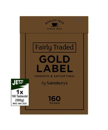 Sainsburys Gold Label Tea Fairly Traded 160 bags 500g - finest premium black tea