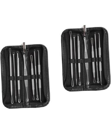 WOONEKY 14 Pcs Blackhead Extractor Blackhead Removal Tool Extractor Tools Comedone Extractor Silver - Buy Online on GoSupps.com