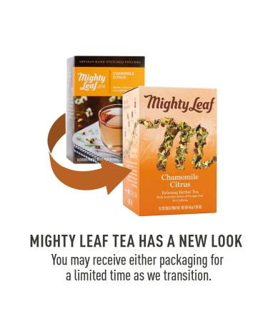 Mighty Leaf Chamomile Citrus Herbal Tea Bags - Caffeine Free, 15 Count | Whole Leaf Blend with Orange & Lemongrass - Buy Online on GoSupps.com
