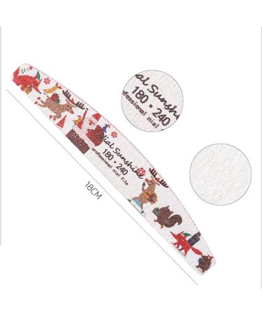 TSBB 5pcs Christmas Nail Files - Floral Pattern Manicure Buffers | International Shipping - Buy Online on GoSupps.com