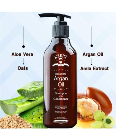 L BERT Moroccan Argan Oil Shampoo & Conditioner - Paraben & SLS Free Vitamin Enriched (250 ML) - Best for Men & Women - Restorative Hair Care - Buy Online on GoSupps.com