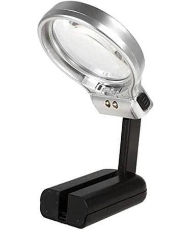 Portable Magnifier Desktop Magnifier Large Portable LED Illuminated for Reading Inspection ES for Reading Full of Stars