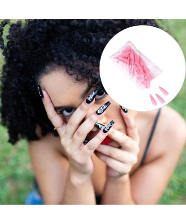 dijiusidy 1 Set Press on Nails Almond Fingernails Stick Solid Color Full Cover Art Decals Salon Supplies DIY Decorations No.3 pink - Buy Online on GoSupps.com