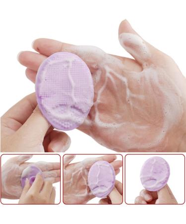 Silicone Face Scrubber Exfoliator | Facial Cleansing Pad for Pore Cleansing & Blackhead Removal | Face Scrub Brush for Gentle Exfoliation (Green/Pink/Purple/Red) - Buy Online on GoSupps.com