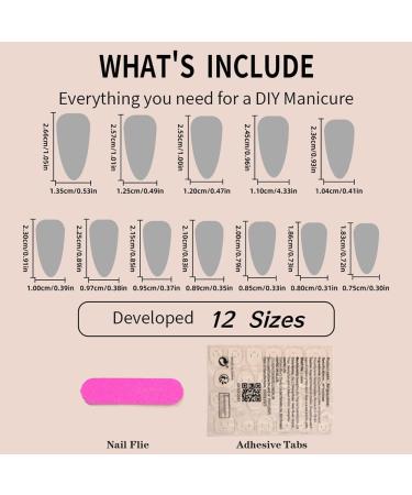 Press On Nails Almond Shaped French Tip White with Nail Glue Full Coverage - Buy Online on GoSupps.com