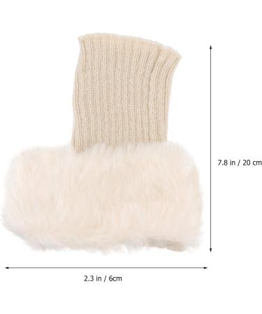 Buy Toddmomy 3 Pairs Winter Fur Boot Covers - Knitted Boot Cuffs & Furry Ankle Warmers for Ultimate Warmth & Style - Buy Online on GoSupps.com