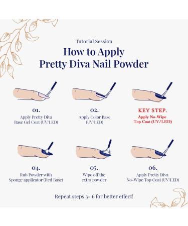 PrettyDiva Silver Chrome Nail Powder - Rose Gold Mirror Effect Manicure Pigment - Buy Online on GoSupps.com