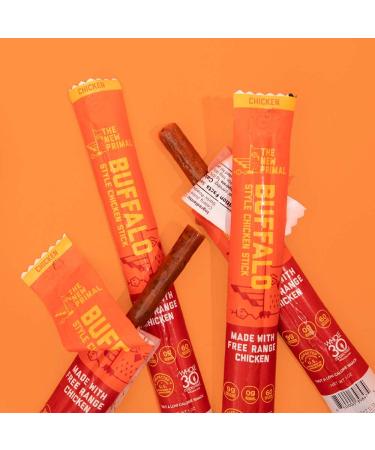 New Primal Buffalo Chicken Meat Stick - Paleo, Keto, Whole30 Approved, Gluten & Dairy Free - 20 Pack - Buy Online on GoSupps.com