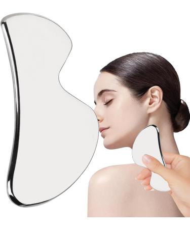 Shop Premium Stainless Steel Gua Sha Tool | Metal Gua Sha for Jaw Shaping & Swelling Reduction | Perfect Skin Care Gift - Buy Online on GoSupps.com