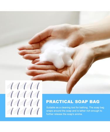 VINTORKY 20pcs Foaming Net Foaming Net Soap Bag Scrubber Soap Pouches Soap Net Bag Shower Foaming Bag Nylon - Buy Online on GoSupps.com
