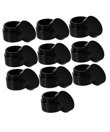 Beaupretty Travel Storage Bottle cream bottle container lotion bottle refillable cosmetic jar Cosmetic Bottle empty containers Cream Container with Glass Travel Lotion 5x5x4cm Black