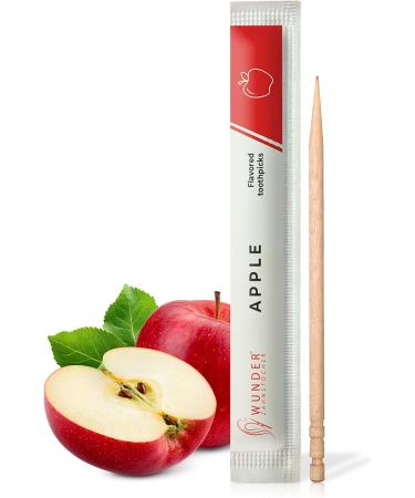 Miracle toothpick with taste - 100x toothpick individually packed - in 8 refreshing varieties - plastic -free chewing gum - smoking cessation - fresh breath with flavored toothpick - sugar -free apple