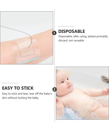 50 Navel Stickers - Waterproof Belly Tape for Babies | Hypoallergenic Elastic Transparent Protection - Buy Online on GoSupps.com