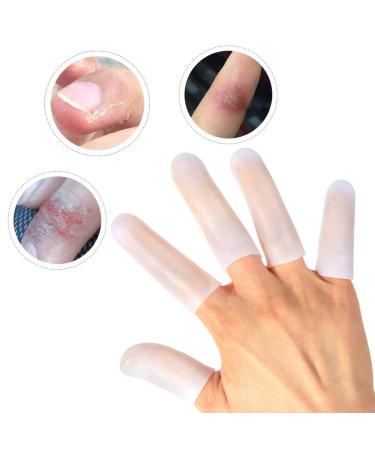 Silicone Finger Protectors for Men - 10 Pack Gel Finger Cots for Pain Relief from Cracked Tips & Arthritis - Buy Online on GoSupps.com
