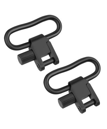 EZshoot 1-1.25 inches Sling Swivel, Quick Attach/Release Sling Swivels, Rifle Sling Clips with Heavy Duty Tri-Lock, 1/2 PCS 1.25in 2pcs