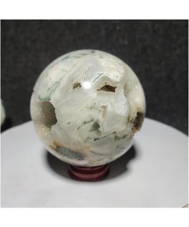 Natural Crystal Rough Natural Sphere Natural Crystal Cave Moss Aquatic Agate Ball Quartz Polished Gem Feng Shui Reiki Home Decoration 1pc 500-520g - Buy Online on GoSupps.com