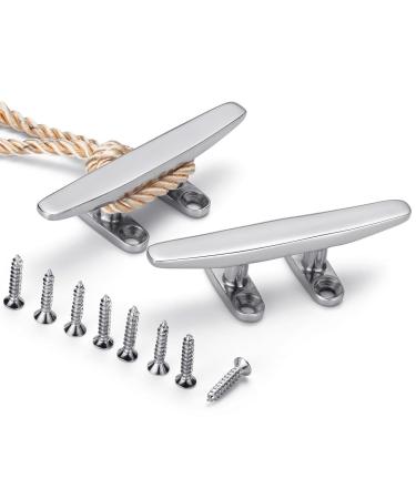 ZOMCHAIN Boat Cleat Open Base Boat Cleat, Dock Cleat All 316 Stainless Steel Boat Mooring Accessories, Free Installation Accessories Screws 4 inch-2PCS - Buy Online on GoSupps.com