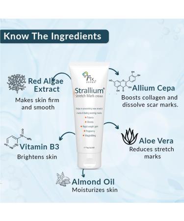 Fi-xderma Strallium Stretch Mark Cream | Remove Pregnancy Stretch Marks Scars & Moisturize | 75g for All Body Parts - Buy Online on GoSupps.com