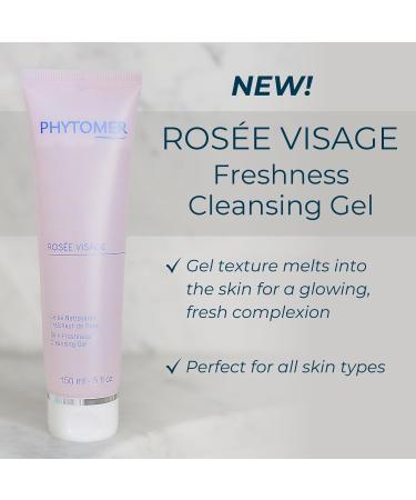 PHYTOMER Ros e Visage Facial Cleansing Gel - Daily Makeup Remover with Rose Water | 95% Natural Ingredients | Eco-Friendly Skin Care - 250ml - Buy Online on GoSupps.com