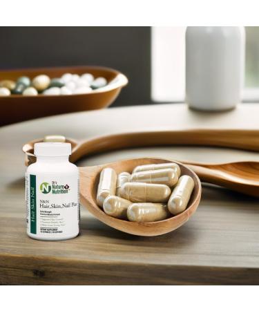Dr's Nature & Nutrition Hair, Skin & Nail Plus Biotin 5000mcg, Bamboo Extract, Collagen Support Extra Strength Beauty Supplement for Men and Women 60 Capsules - Buy Online on GoSupps.com