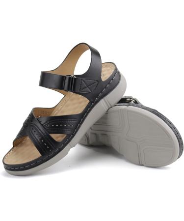 Ortho+rest Women's Orthopedic Sandals - Comfortable Arch Support & Orthotic Walking Sandals in Black (Size 7) - Shop Internationally - Buy Online on GoSupps.com