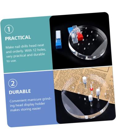 Grinding Head Display Stand Nail Drill Bit Holder Nail Bits Nail Drill Bits Container Nail Polishing Heads Stand Nail Drill Bits Stand Cross Nail Charm Acrylic Manicure Tool Holder - Buy Online on GoSupps.com