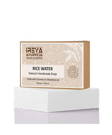 Rice Water Soap Rosemary and Coconut Oil Handmade Soap Rice Water Soap - Rice Water Coconut Oil Rosemary Oil Natural Vegan Moisturizing Soap Great for Face and Body