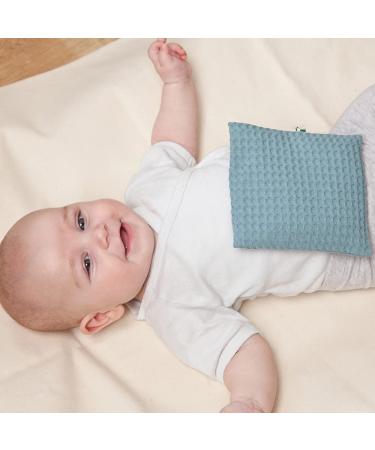 Green Woodpecker Rapeseed Pillow - Washable Heat Pillow for Babies & Toddlers | Waffle Piqu Petrol | Relieves Flatulence & Abdominal Pain - Buy Online on GoSupps.com